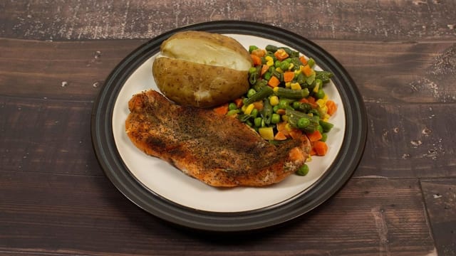 Mediterranean Salmon Dinner.